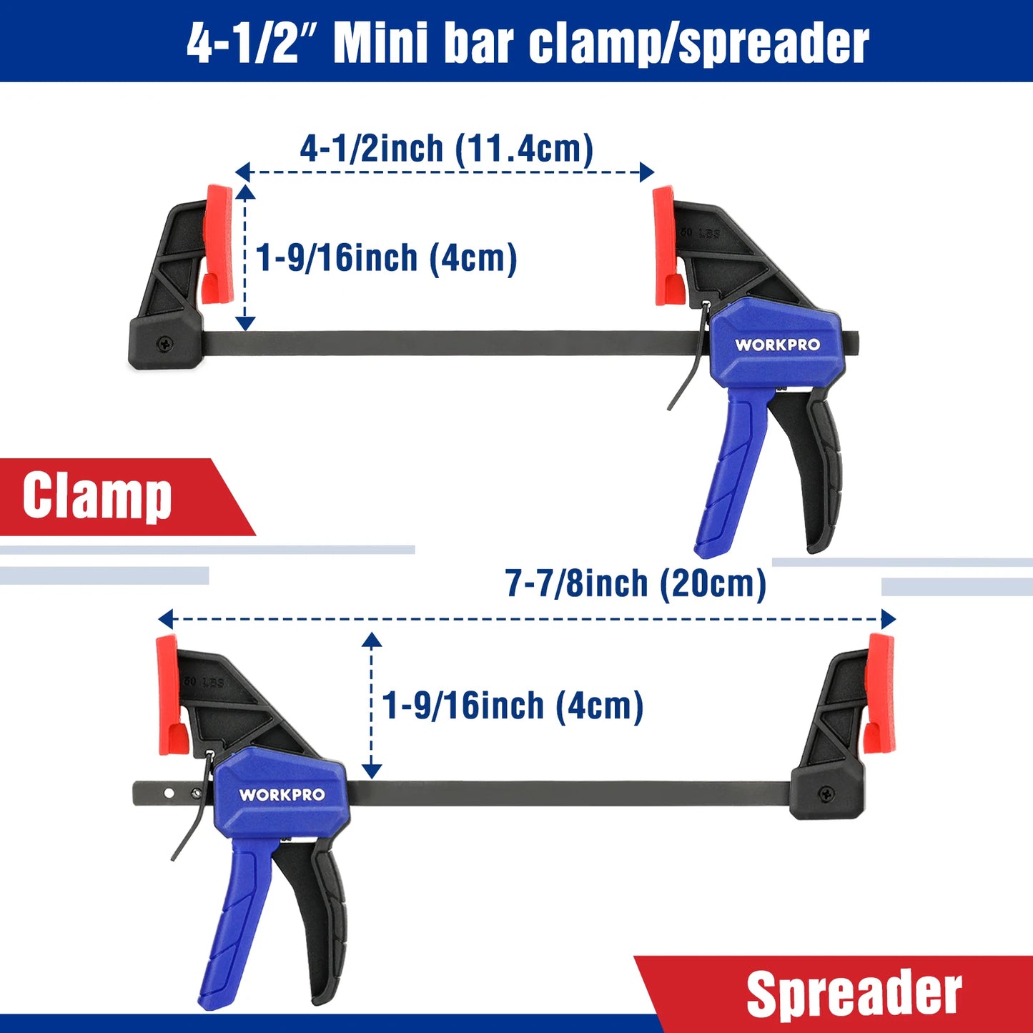 4 Piece Bar Clamp Set