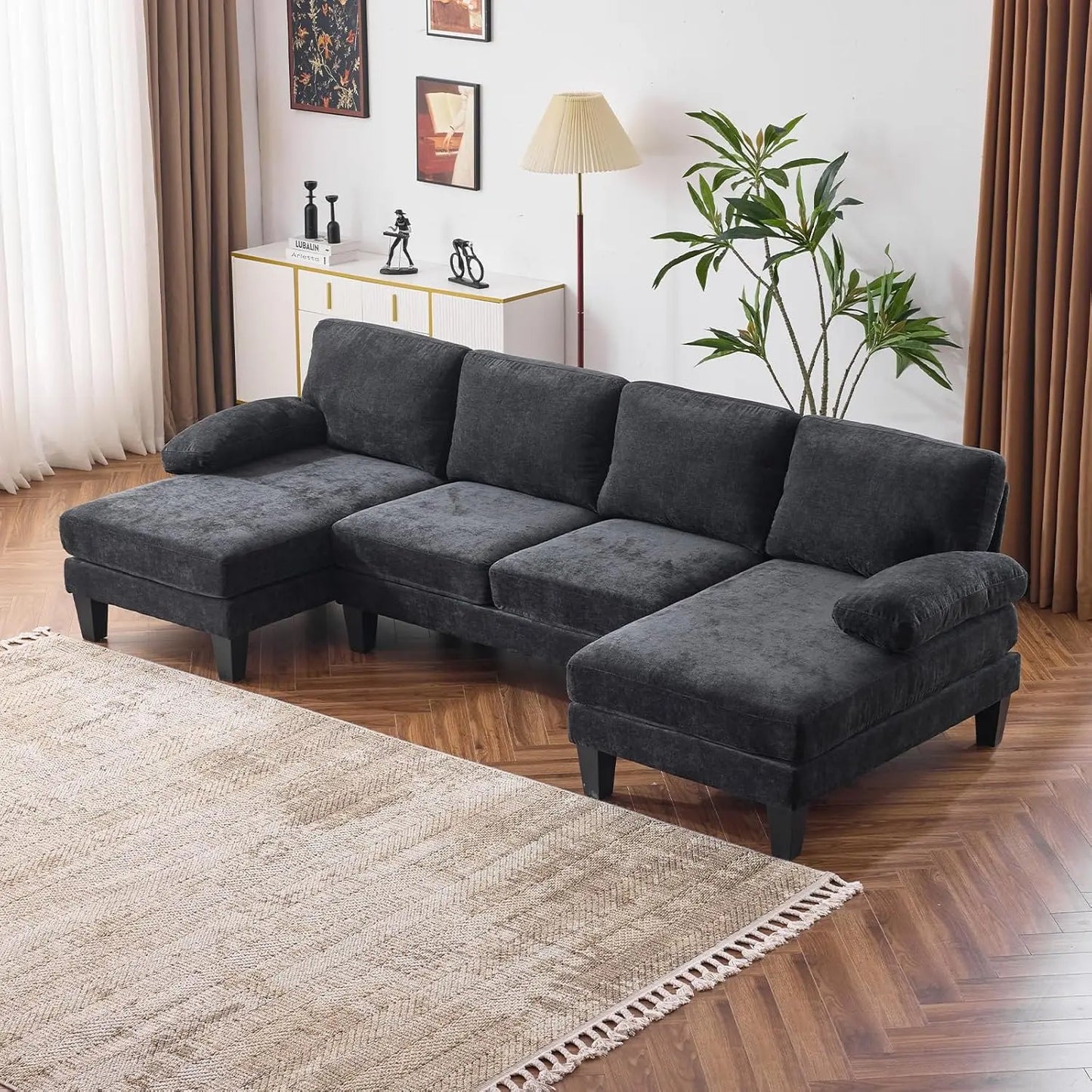 U Shape Couch with Double Chaise