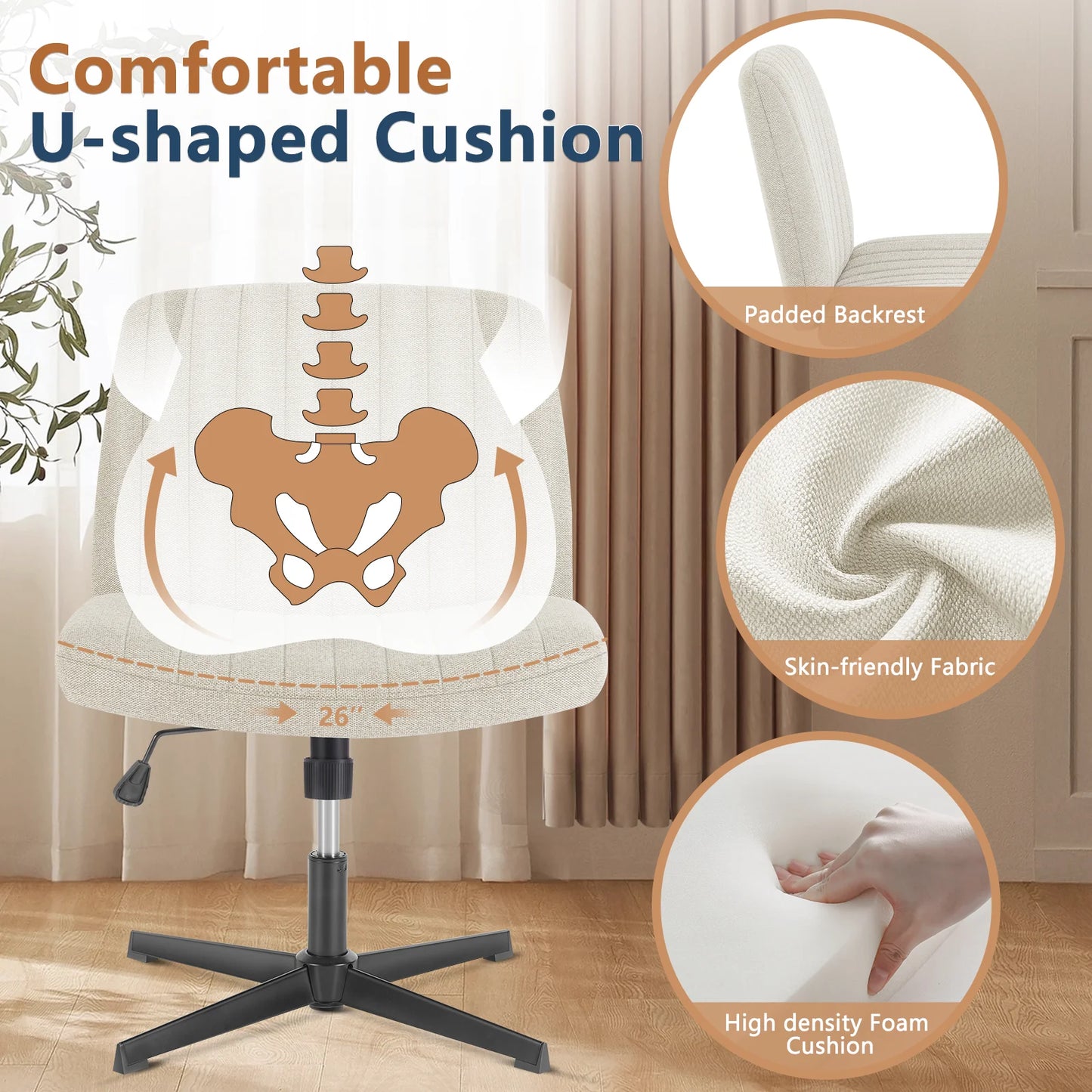 Large Ergonomic Adjustable Swivel Chair