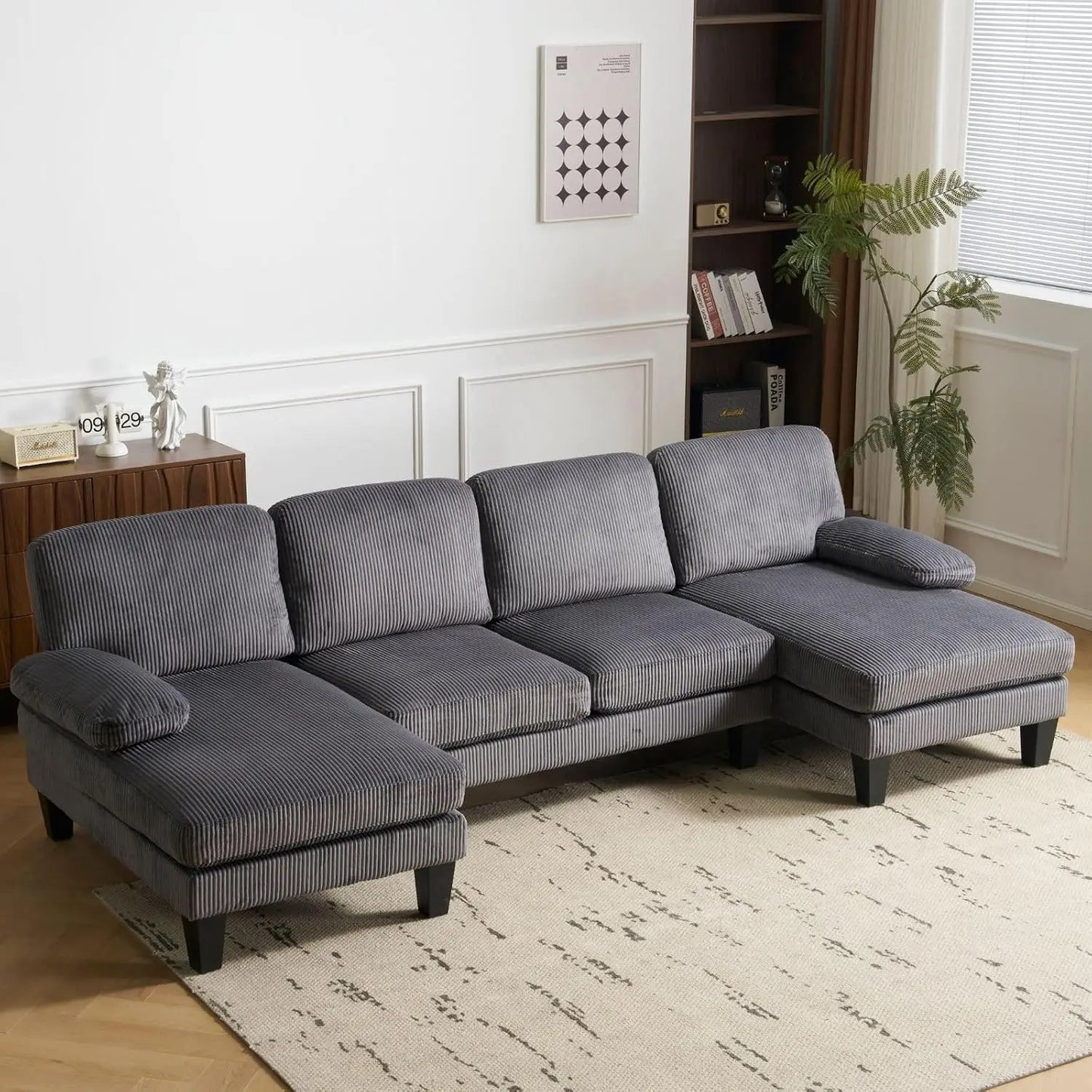 U Shape Couch with Double Chaise