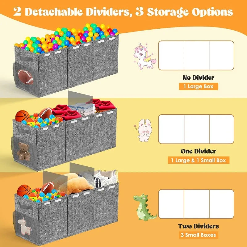 Extra Large Toy Box With Storage Organizers