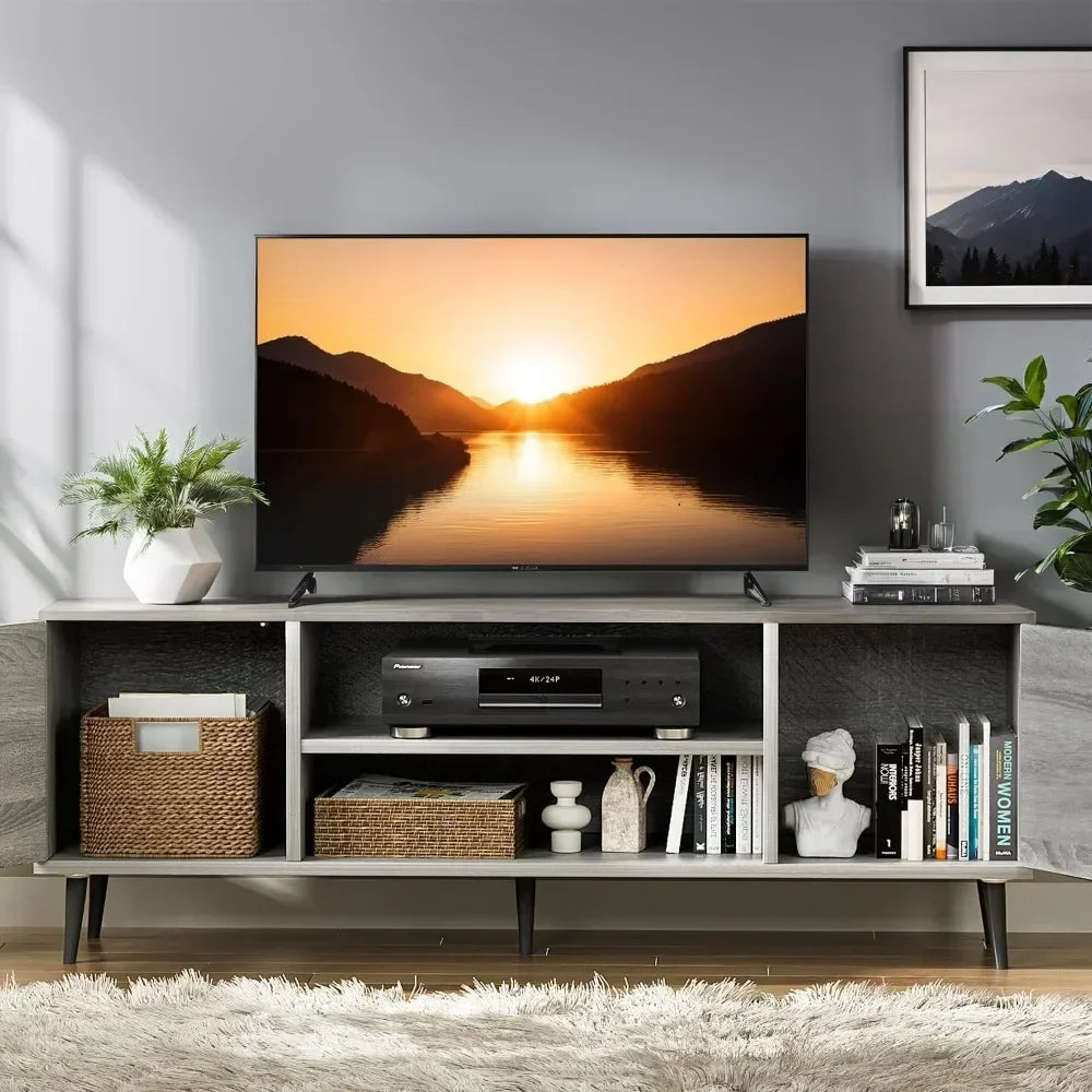 Entertainment Center with Two Storage Cabinets