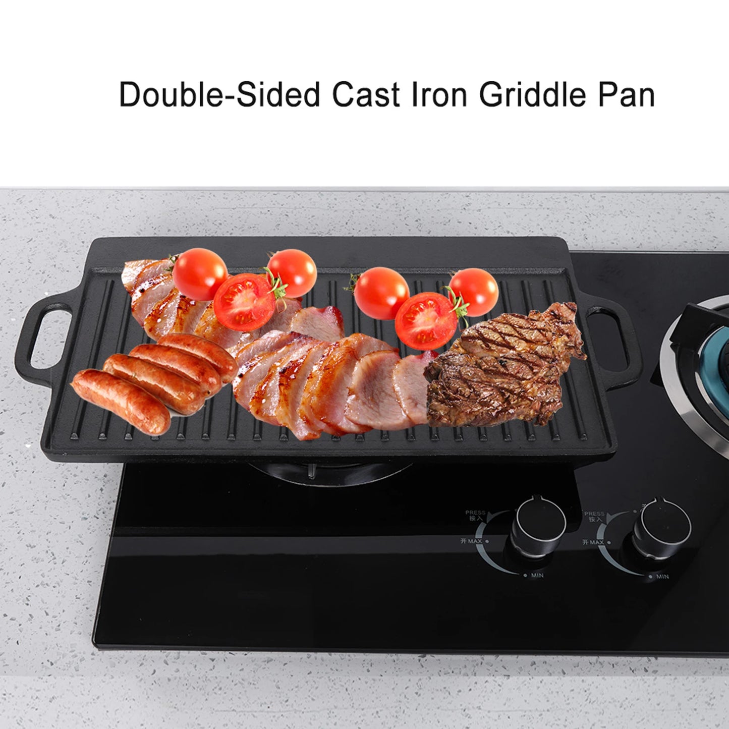 Double Sided Cast Iron Griddle