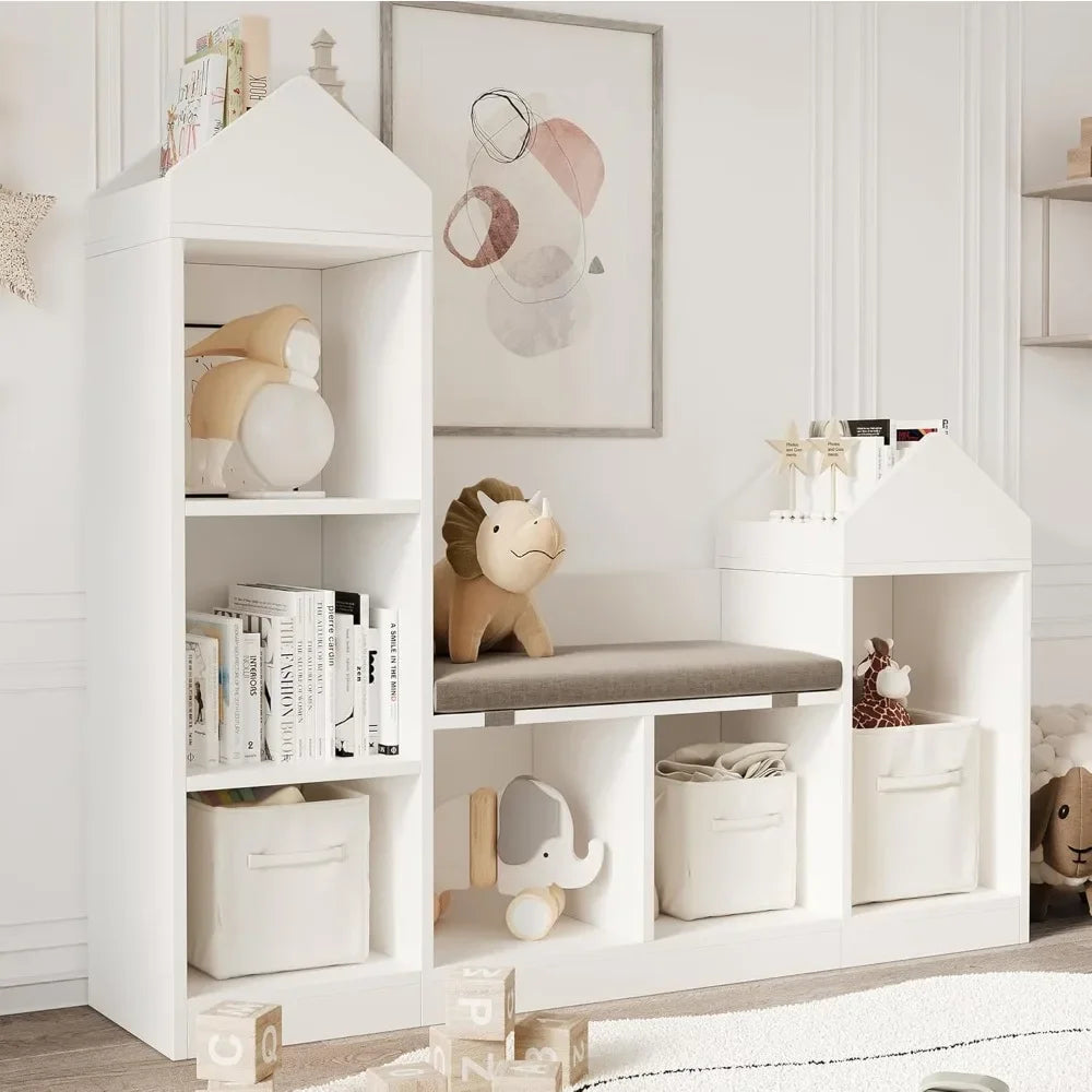 Kids Bookshelf with Reading Nook