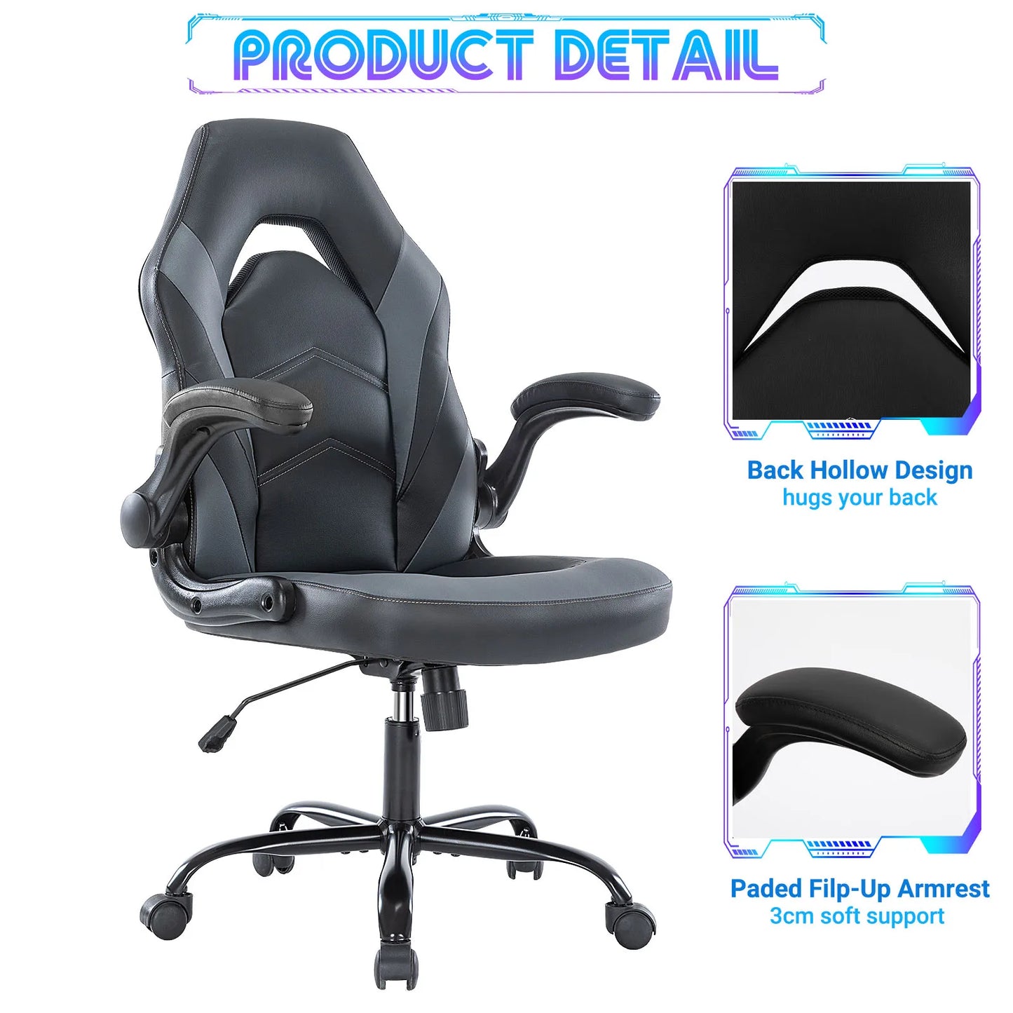 Ergonomic Adjustable Leather Computer Chair