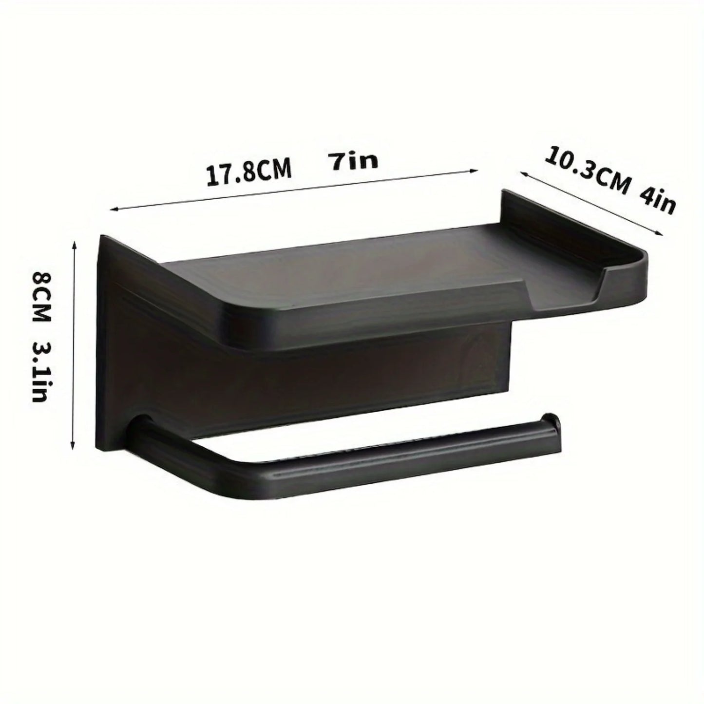 Toilet Paper Holder with Phone Shelf