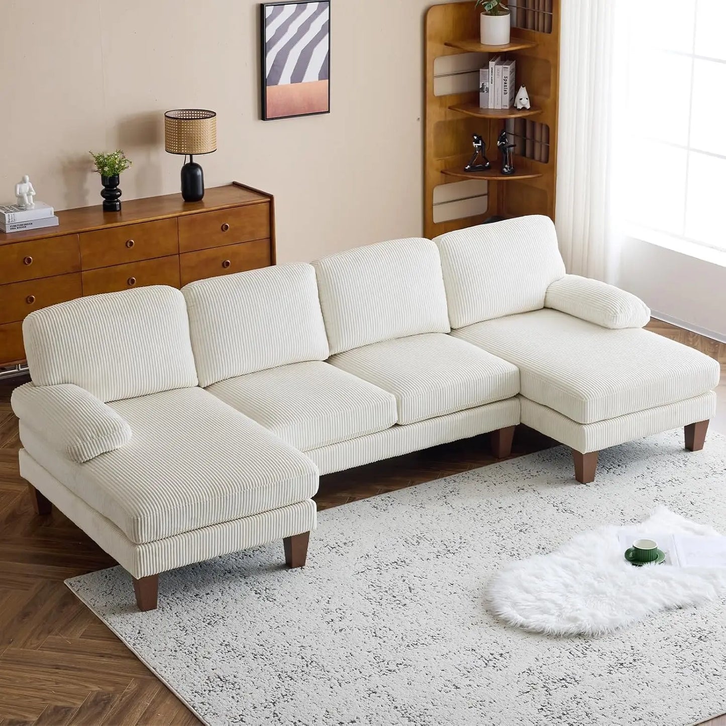 U Shape Couch with Double Chaise