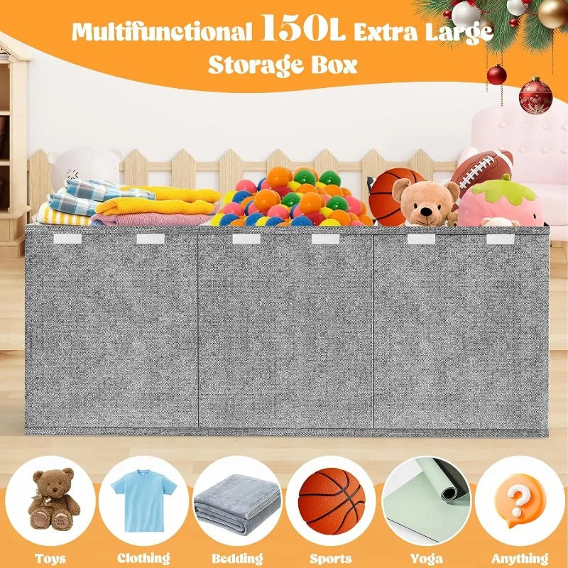 Extra Large Toy Box With Storage Organizers