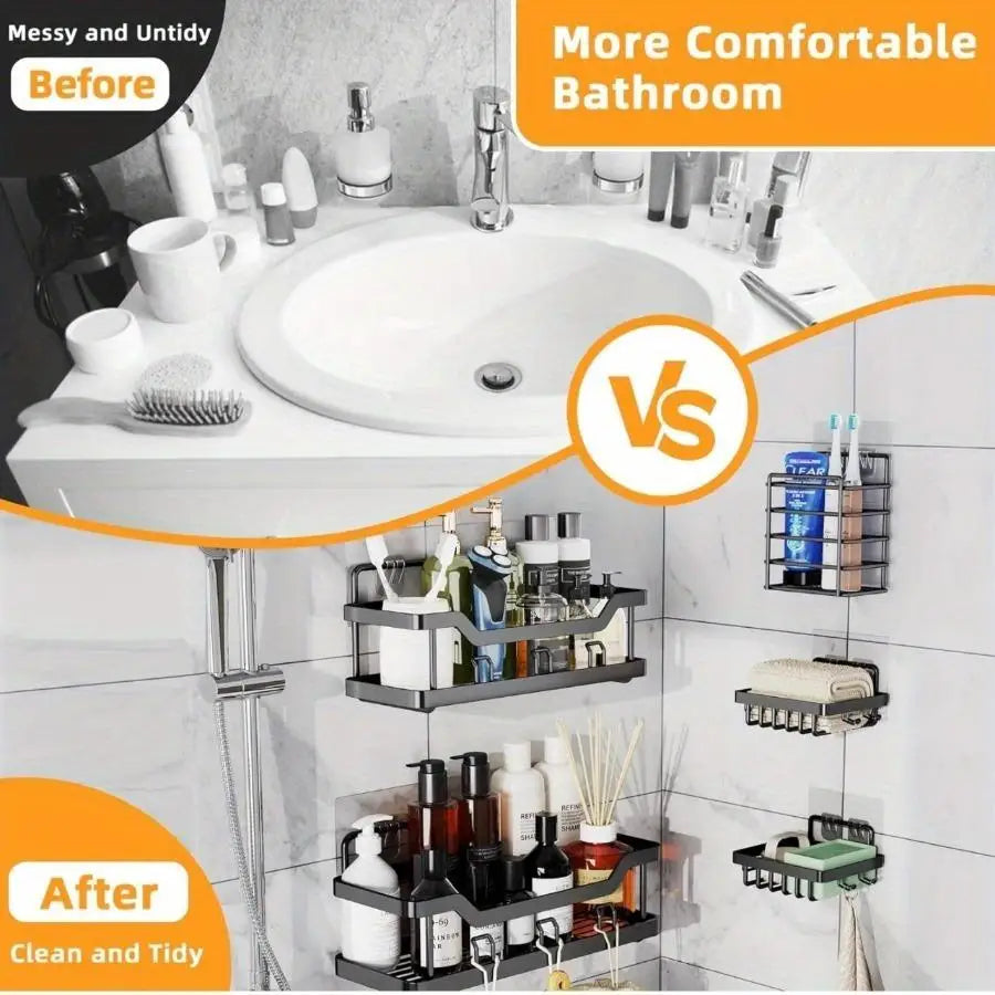 Adhesive Shower Caddy with No Drilling