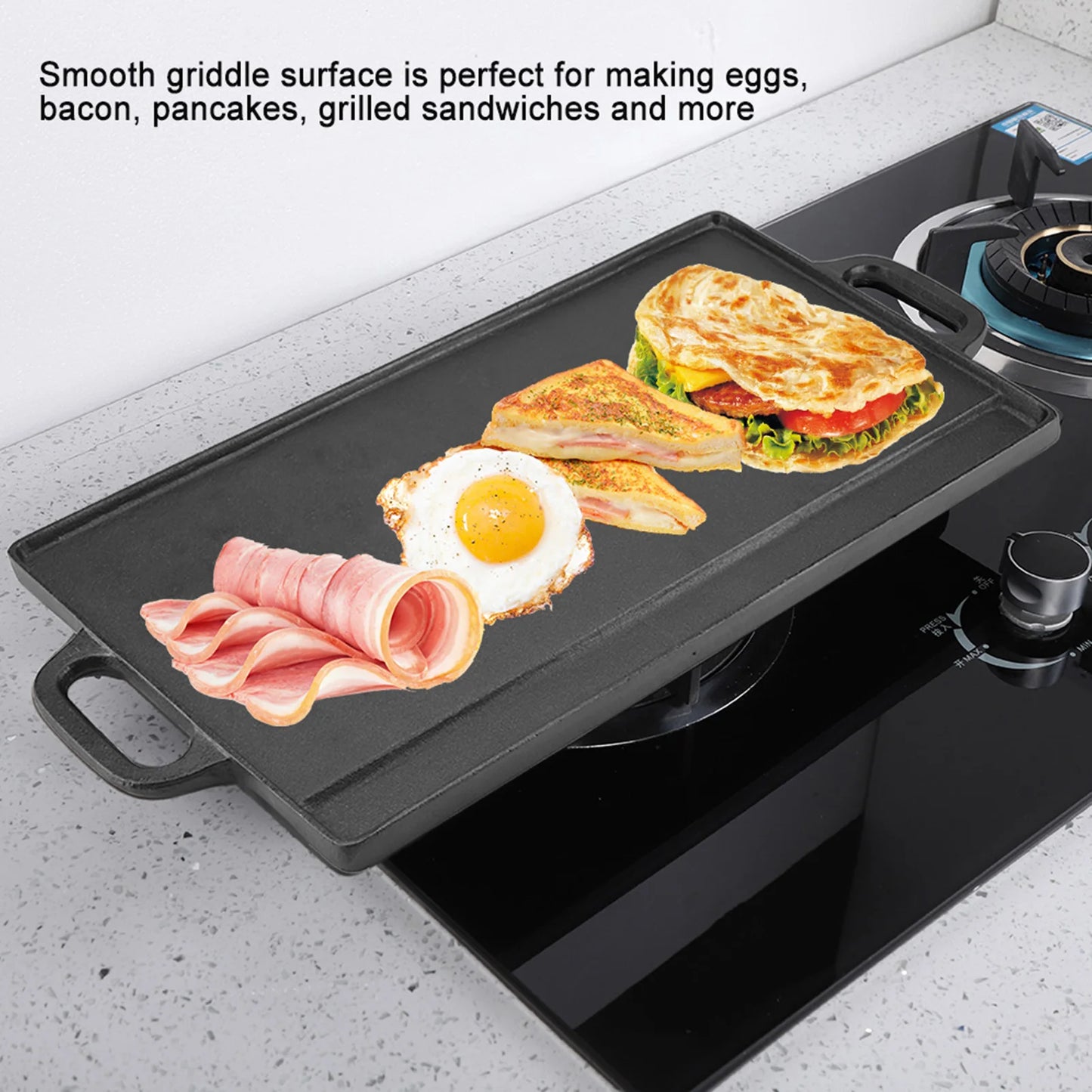 Double Sided Cast Iron Griddle