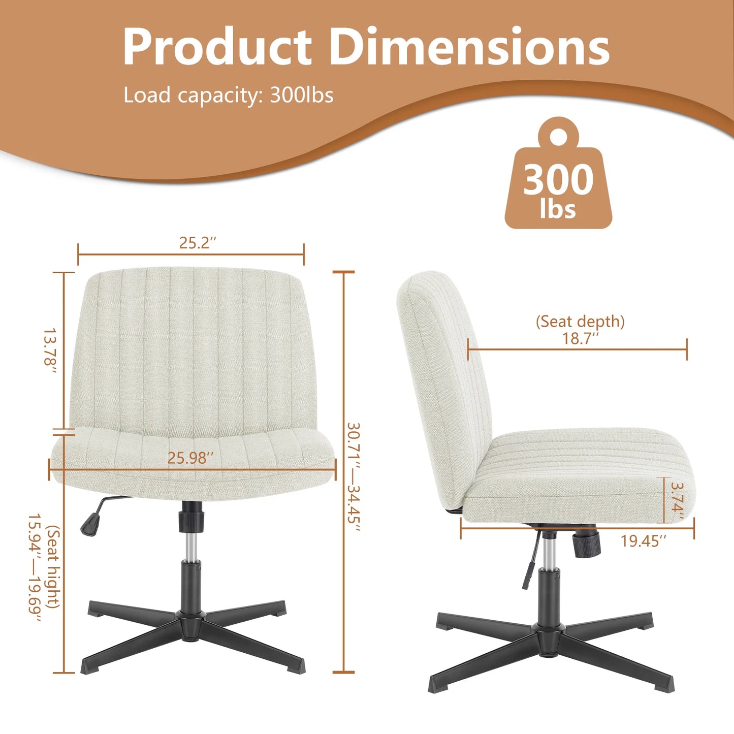Large Ergonomic Adjustable Swivel Chair