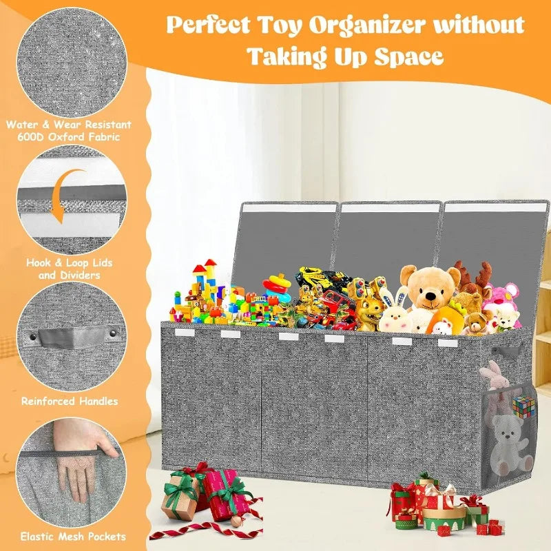 Extra Large Toy Box With Storage Organizers