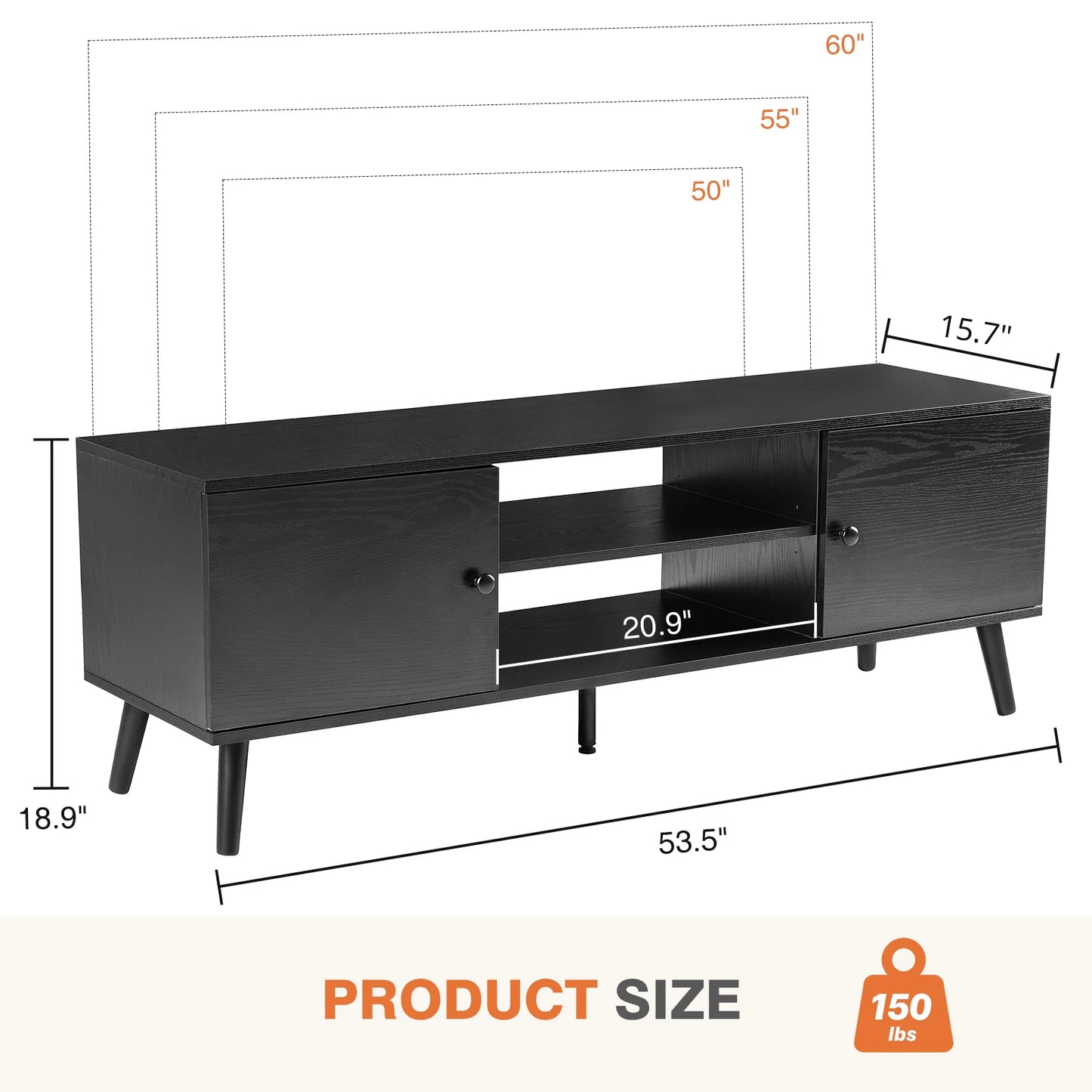 Entertainment Center with Adjustable Shelves