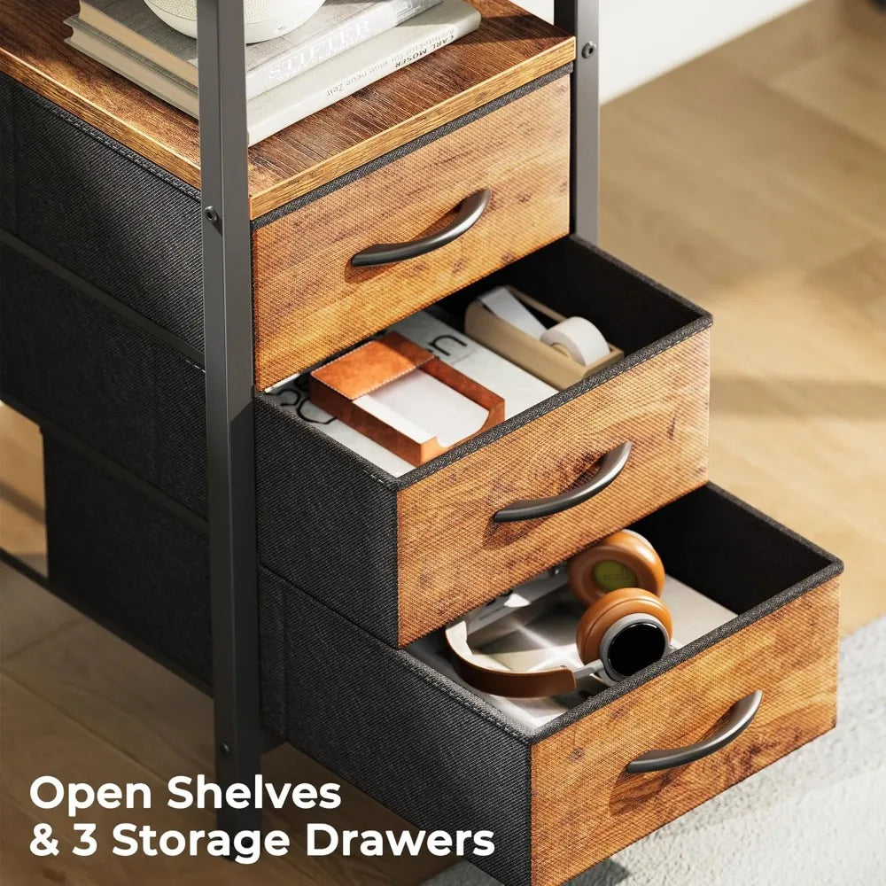 L Shaped Desk with Power Outlets and Storage
