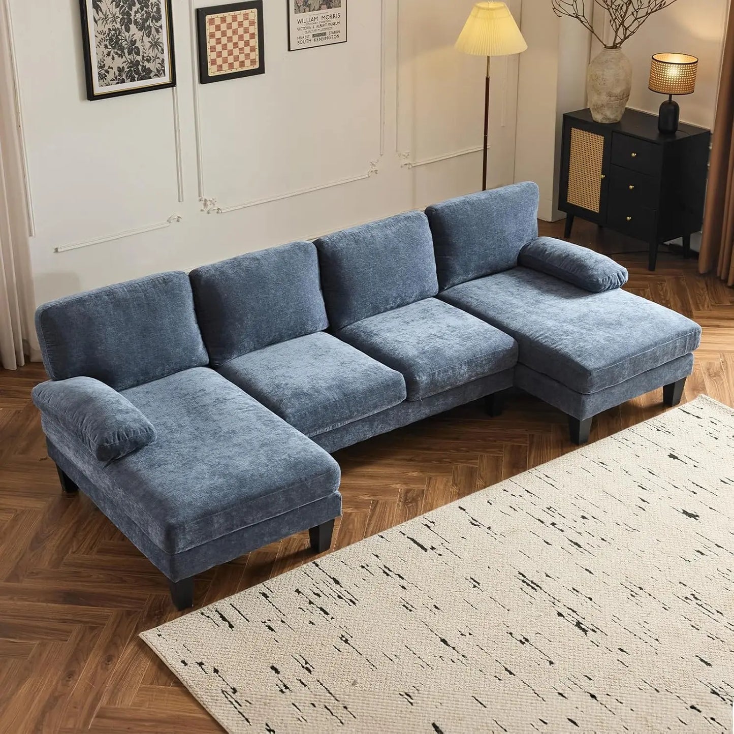 U Shape Couch with Double Chaise
