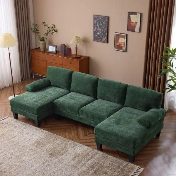 U Shape Couch with Double Chaise