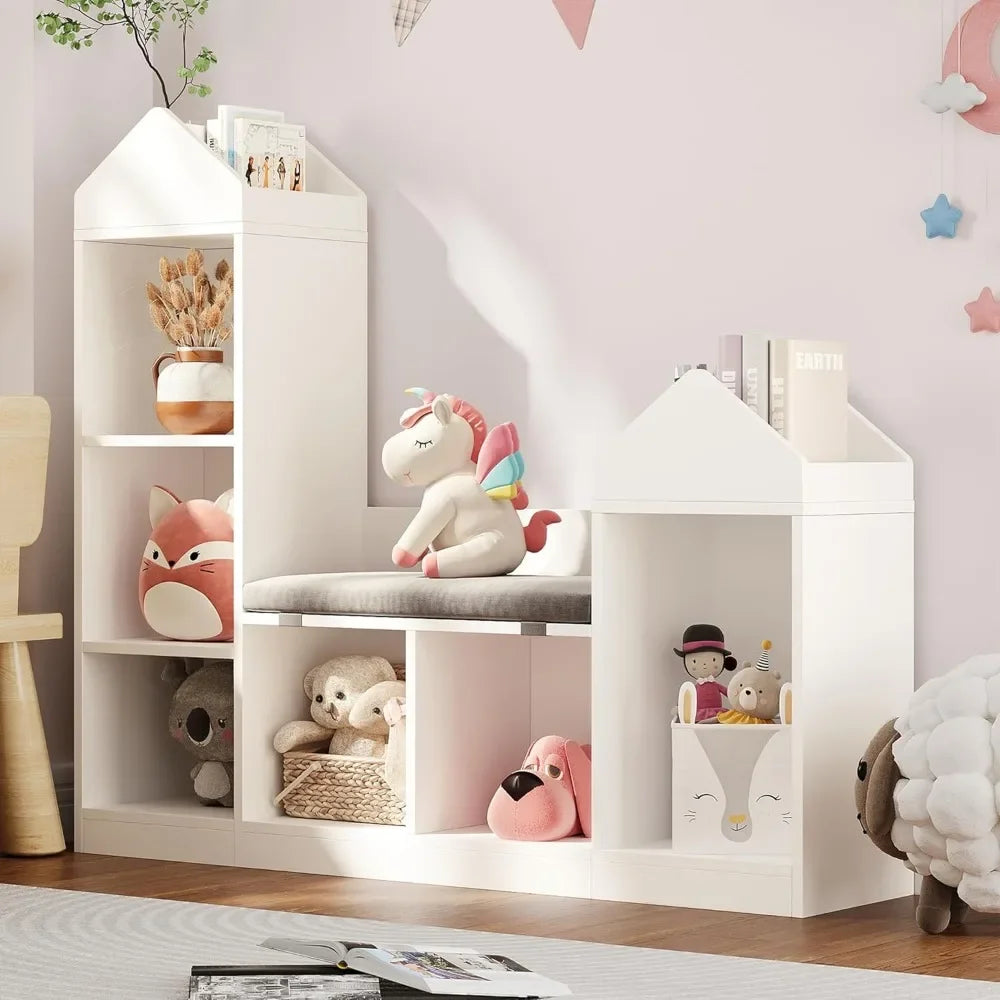 Kids Bookshelf with Reading Nook