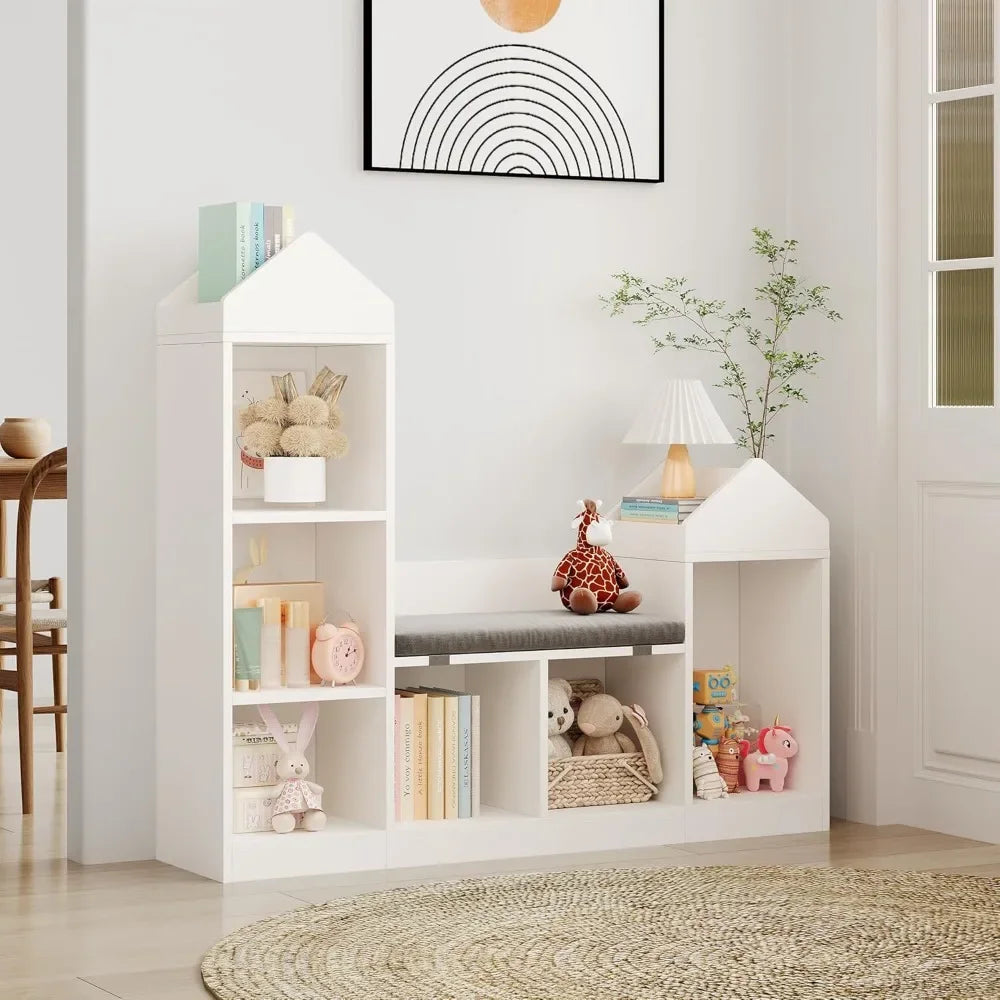 Kids Bookshelf with Reading Nook