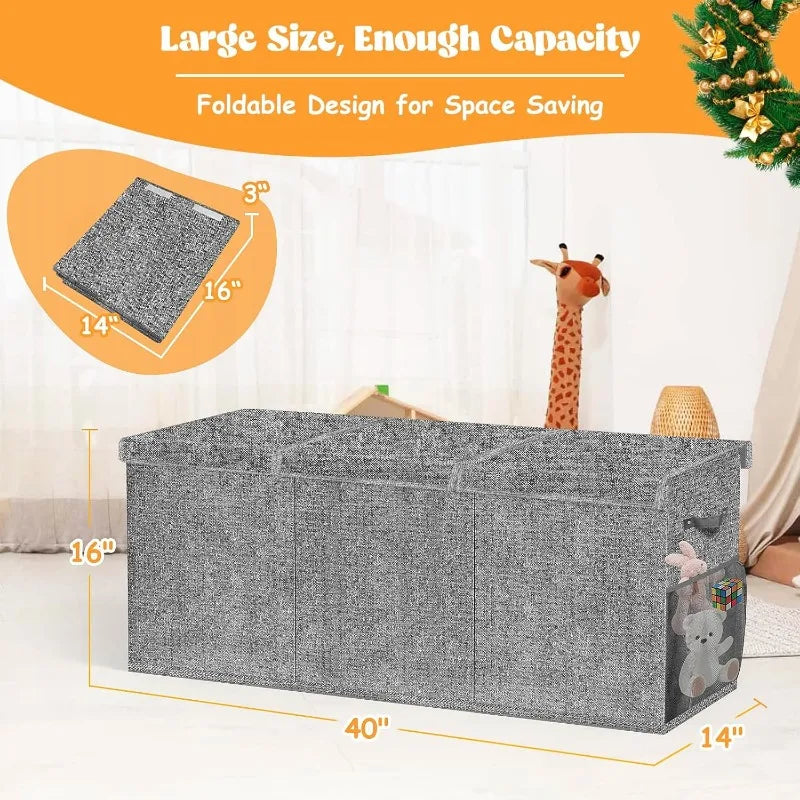 Extra Large Toy Box With Storage Organizers