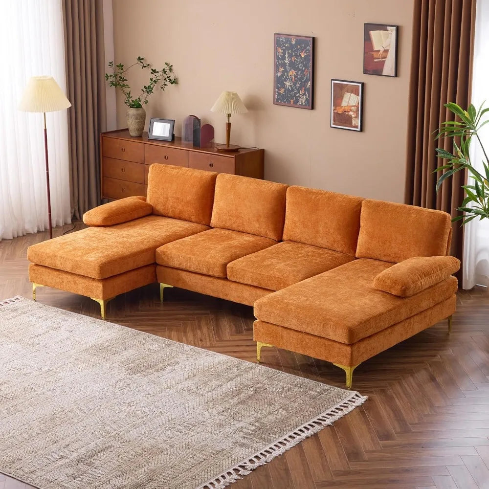 U Shape Couch with Double Chaise