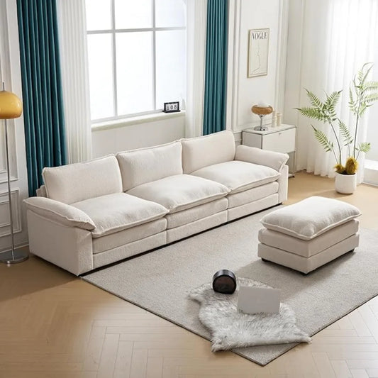 Sectional Deep Seat Sofa with Ottoman