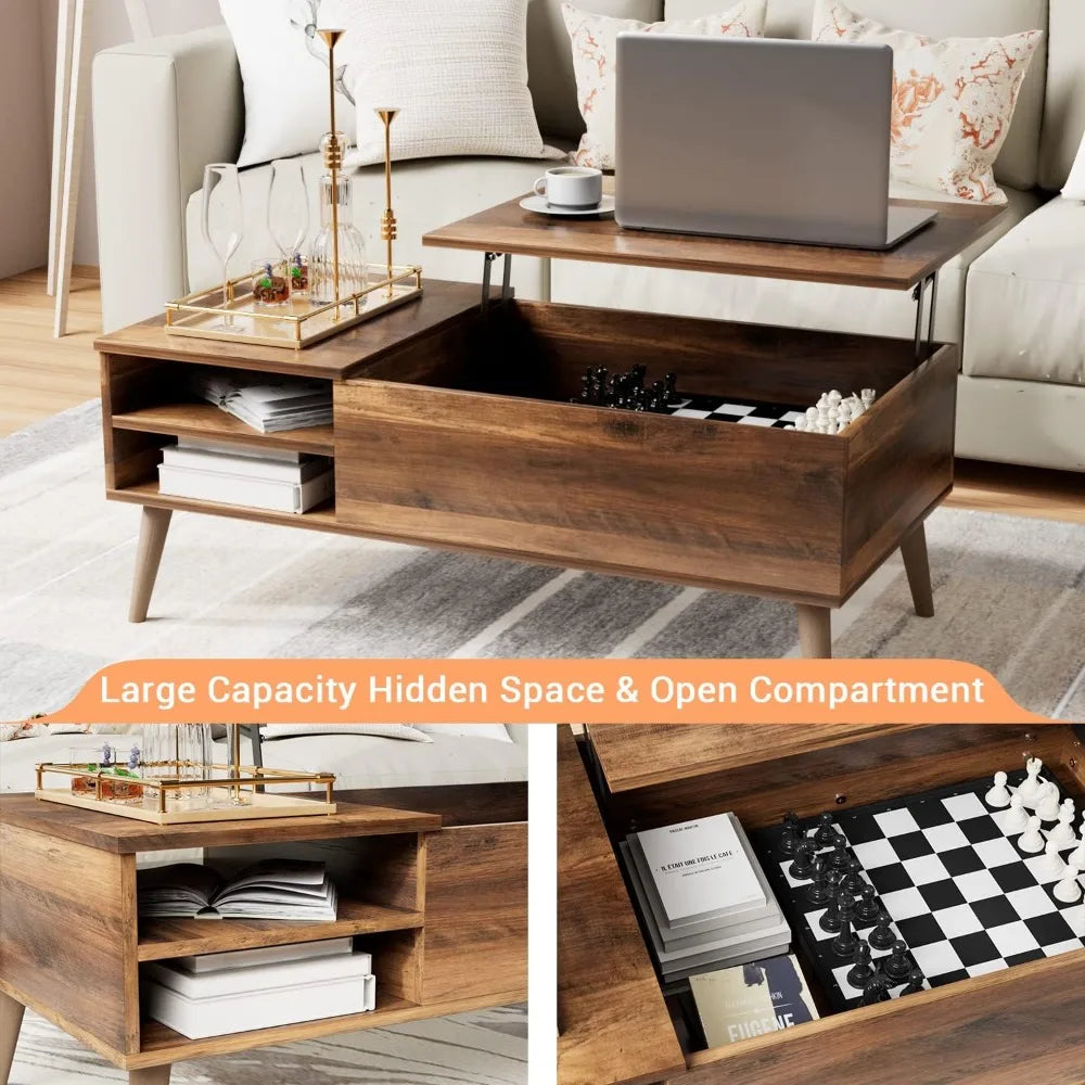 Lift Top Coffee Table with Hidden Compartment
