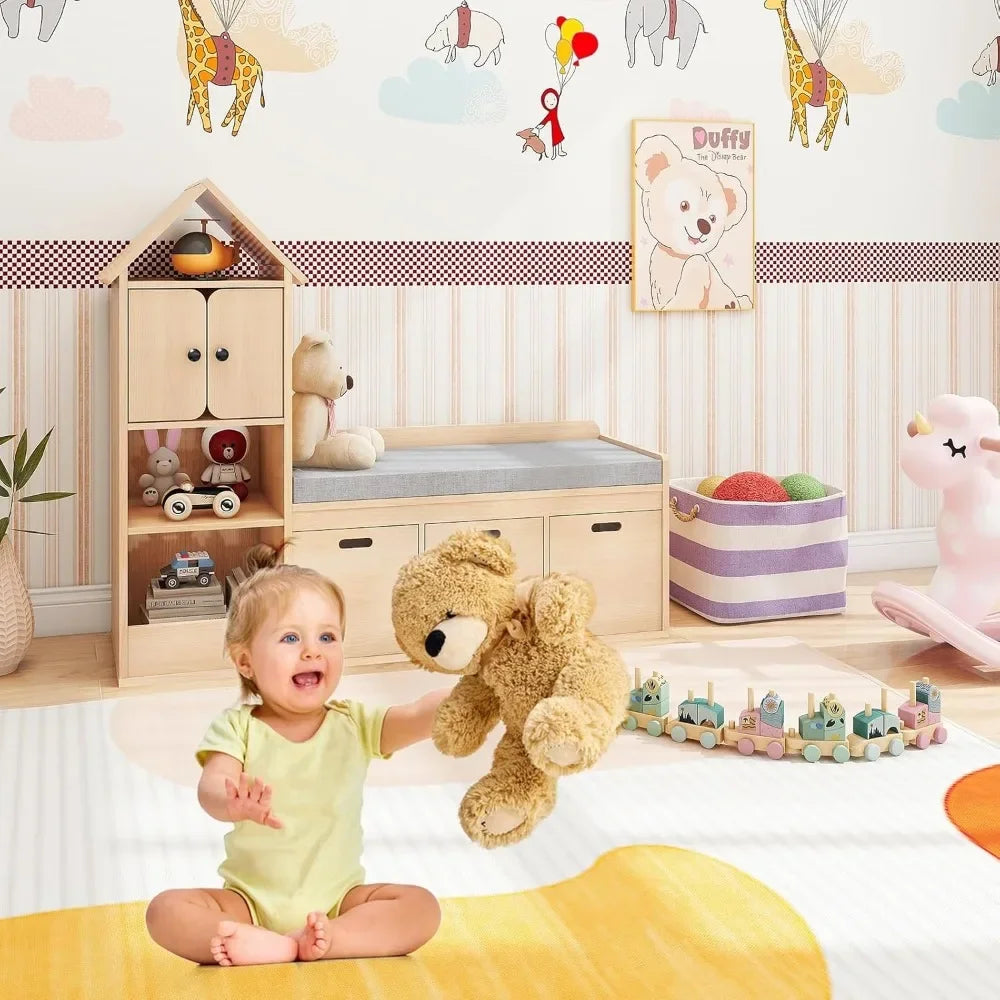 Kids Bookshelf with Reading Nook