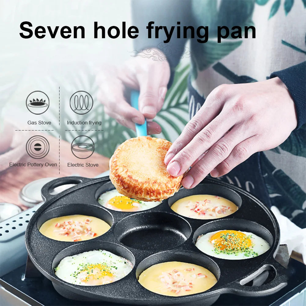 7 Hole Cast Iron Pan