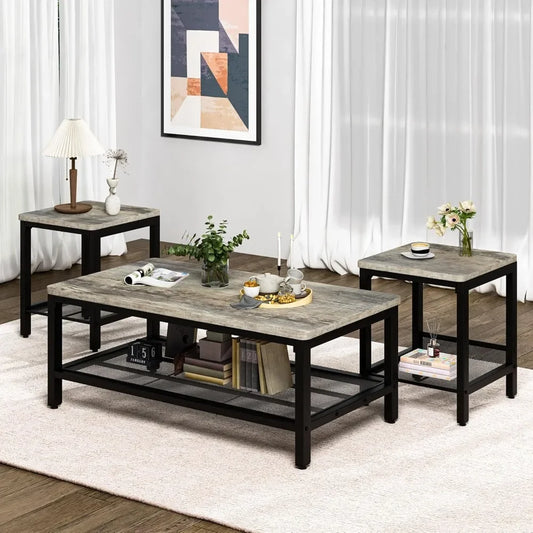 3 Pieces Living Room Table Set