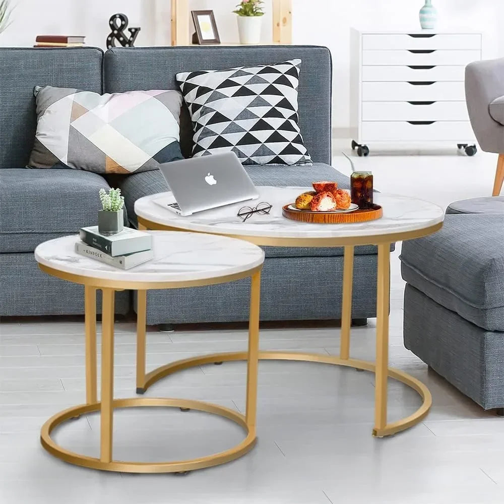 Circular Nesting Coffee Table - Set of 2