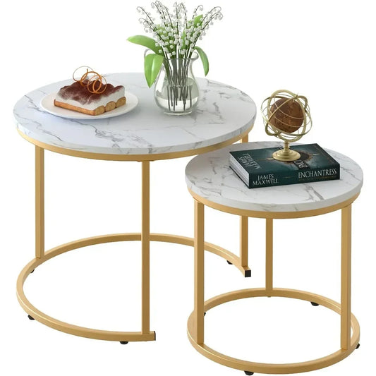 Circular Nesting Coffee Table - Set of 2