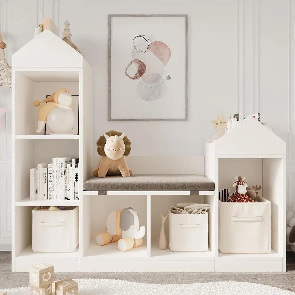 Kids Bookshelf with Reading Nook