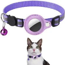 Adjustable Cat Collar w/ AirTag Slot And Reflective Strips