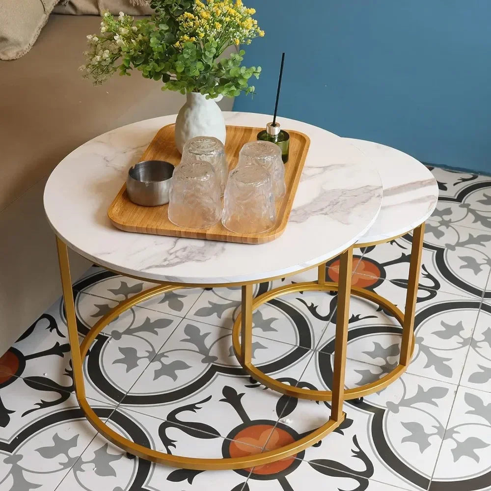 Circular Nesting Coffee Table - Set of 2