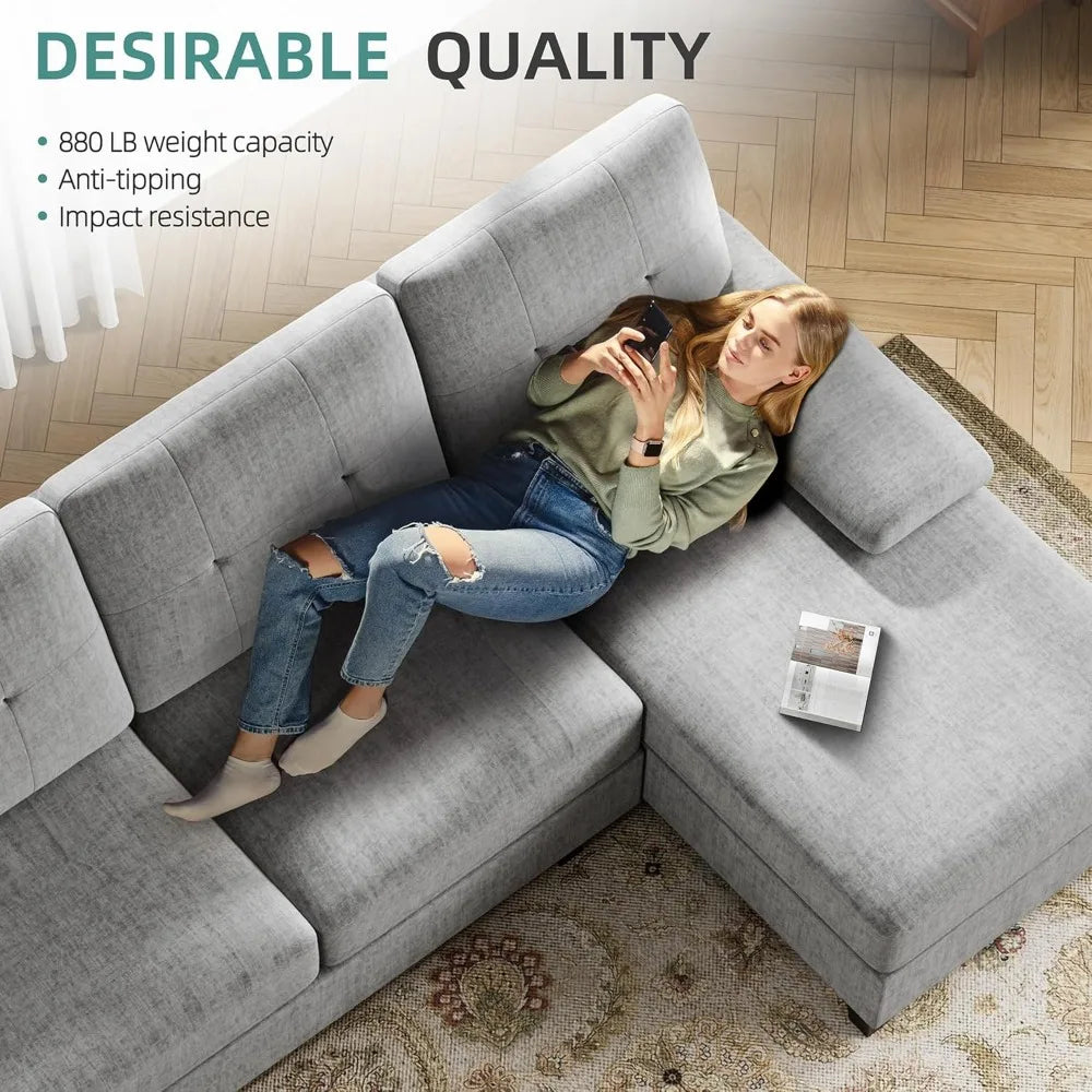 4 Seat U Shaped Sofa Sectional Couch