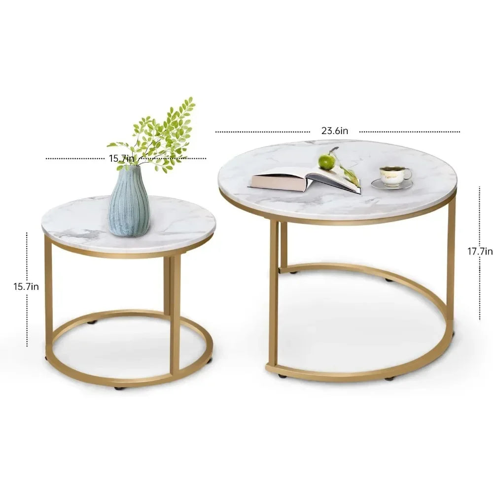 Circular Nesting Coffee Table - Set of 2