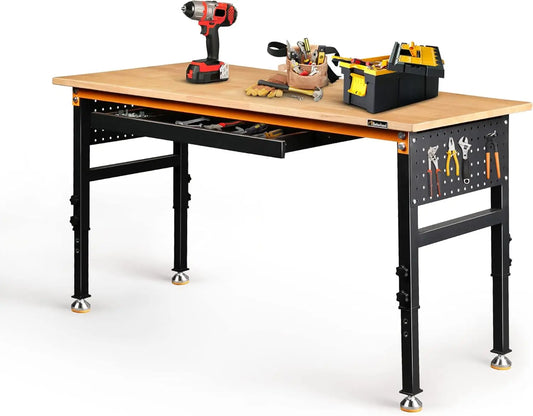 60" x 24" Heavy-Duty Adjustable Workbench