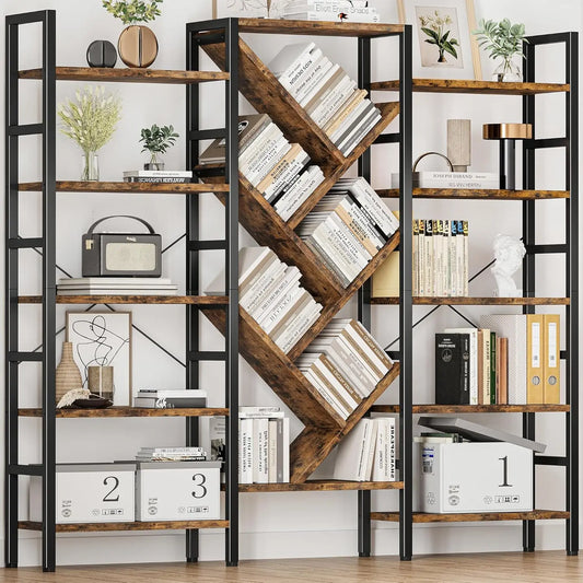 5 Tier Bookcase with 17 Open Display Shelves