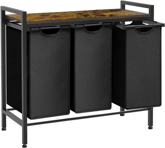 Laundry Sorter with 3 Removable & Pull-Out Sorting Bags