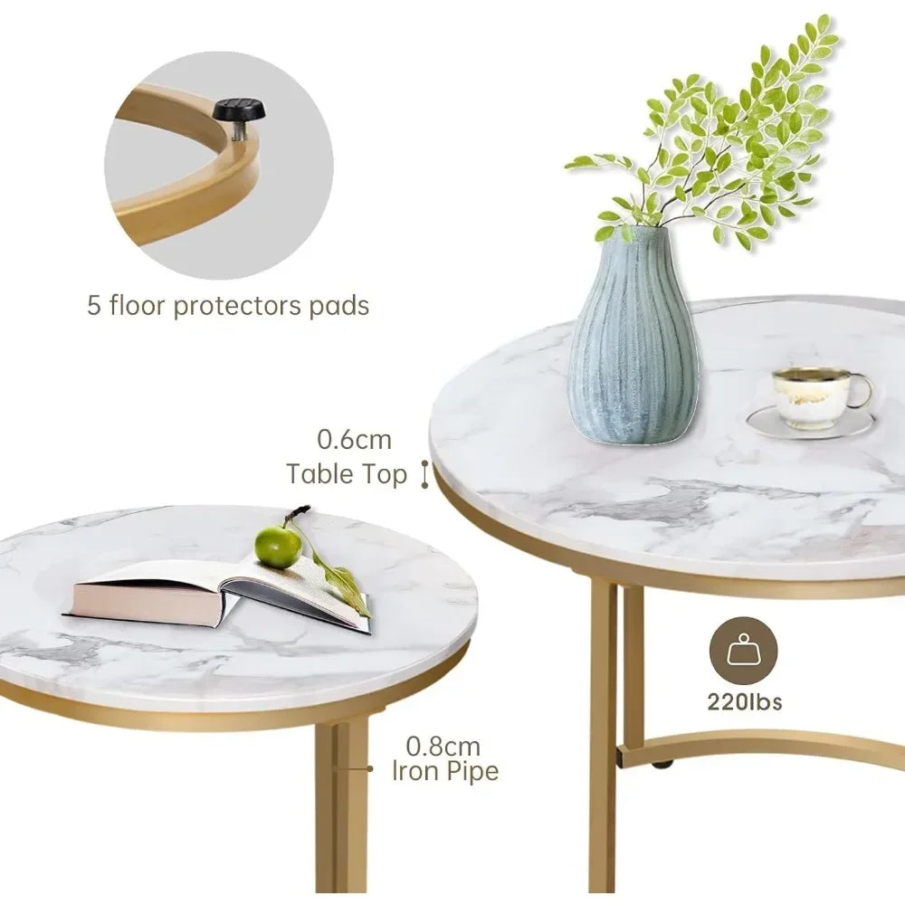 Circular Nesting Coffee Table - Set of 2