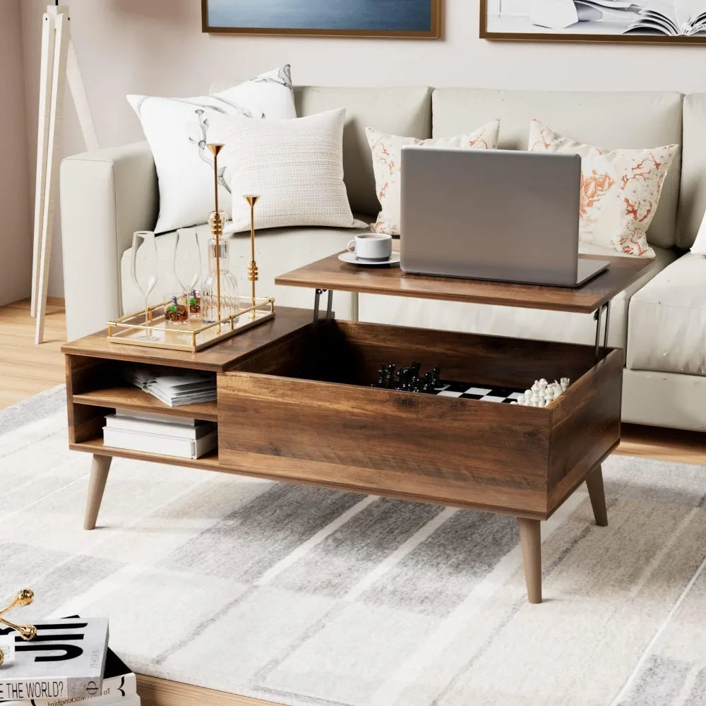 Lift Top Coffee Table with Hidden Compartment