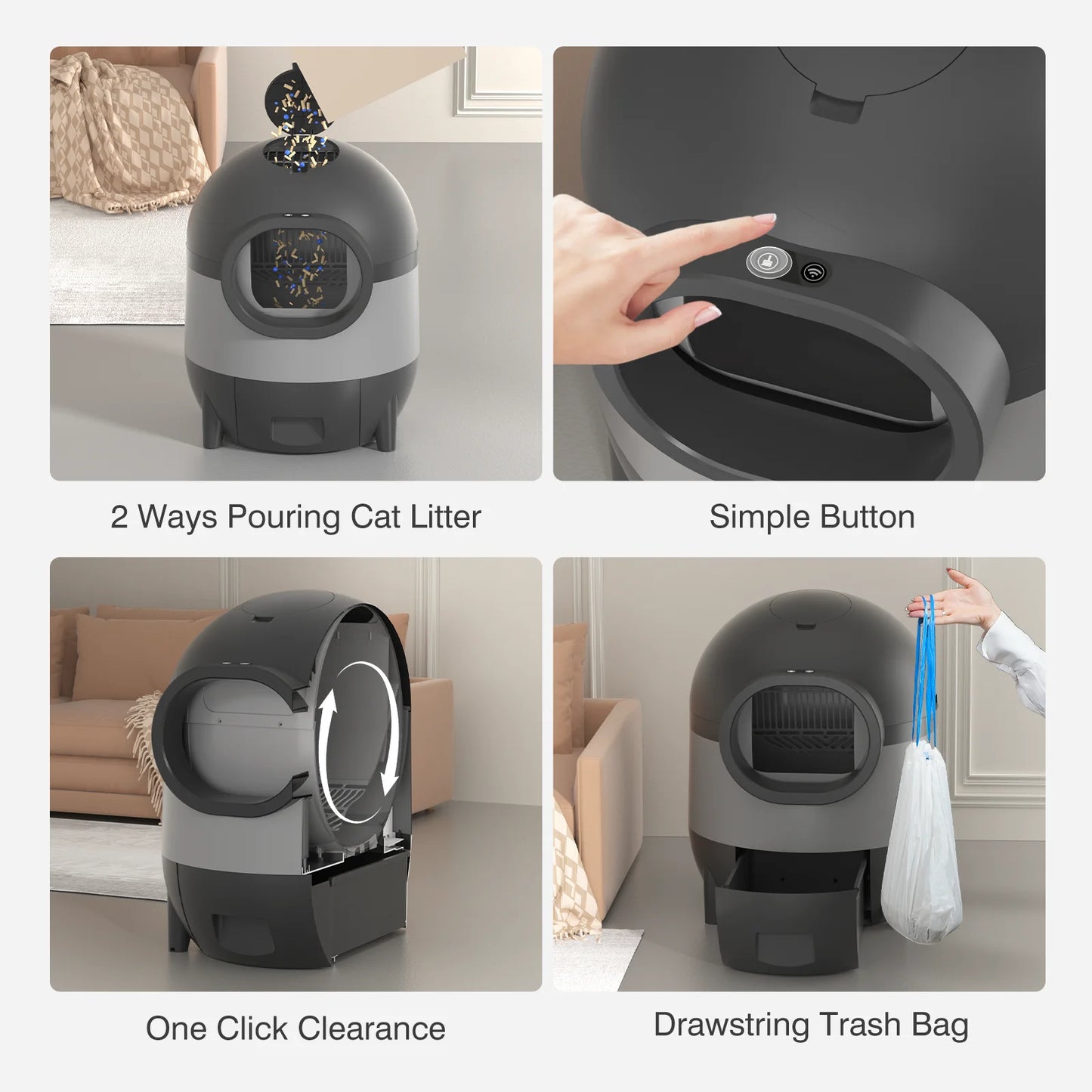 Self-Cleaning Automatic Cat Litter Box