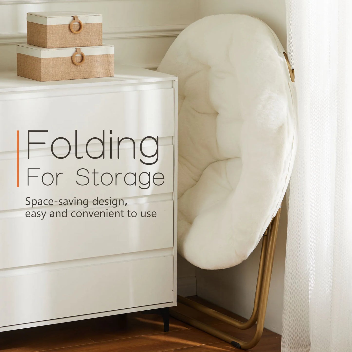 Cozy Folding Saucer Chair