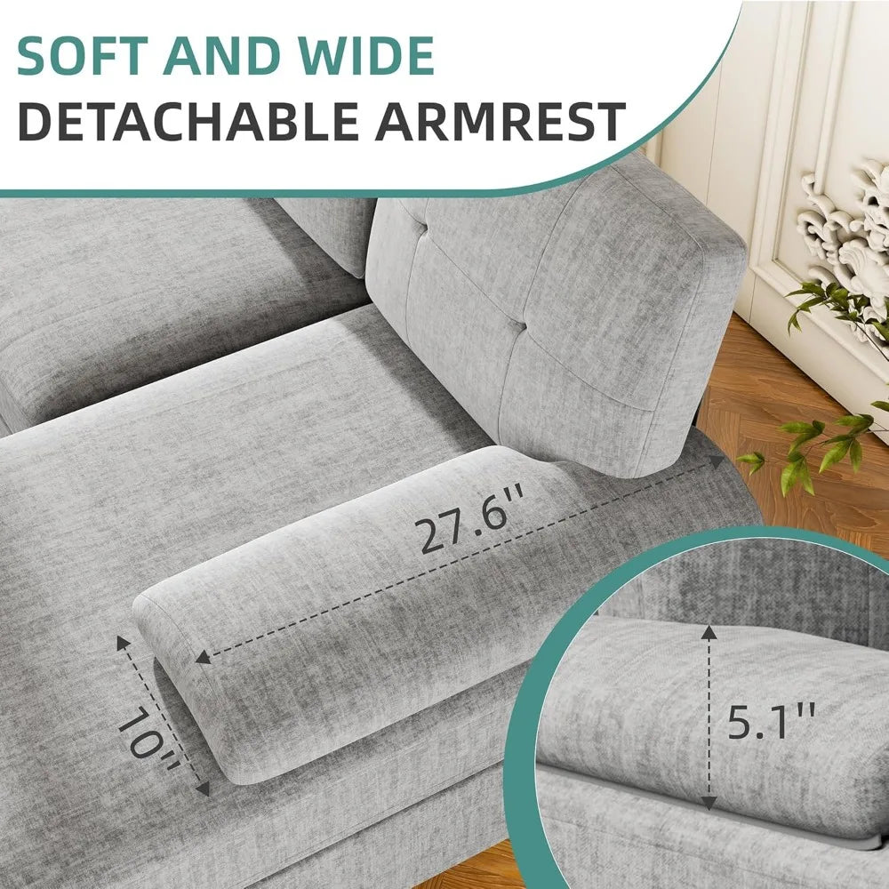 4 Seat U Shaped Sofa Sectional Couch