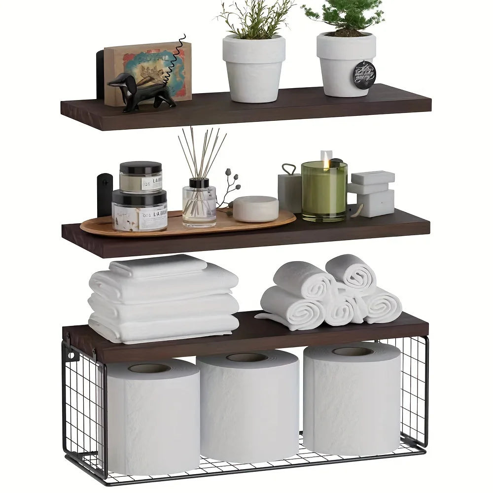 3 Set Wood Floating Shelves