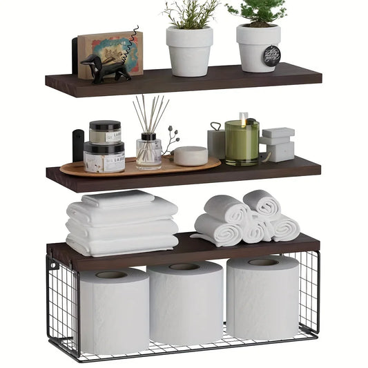 3 Set Wood Floating Shelves