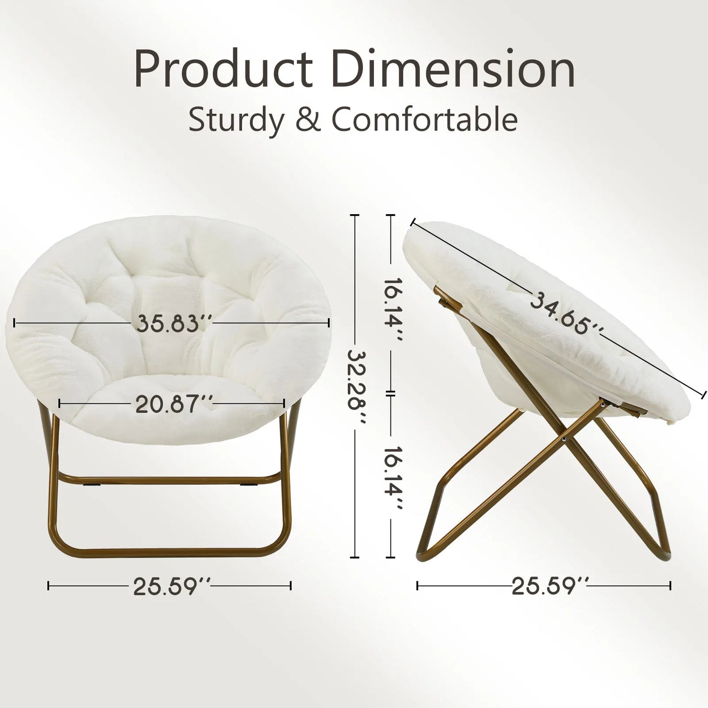 Cozy Folding Saucer Chair