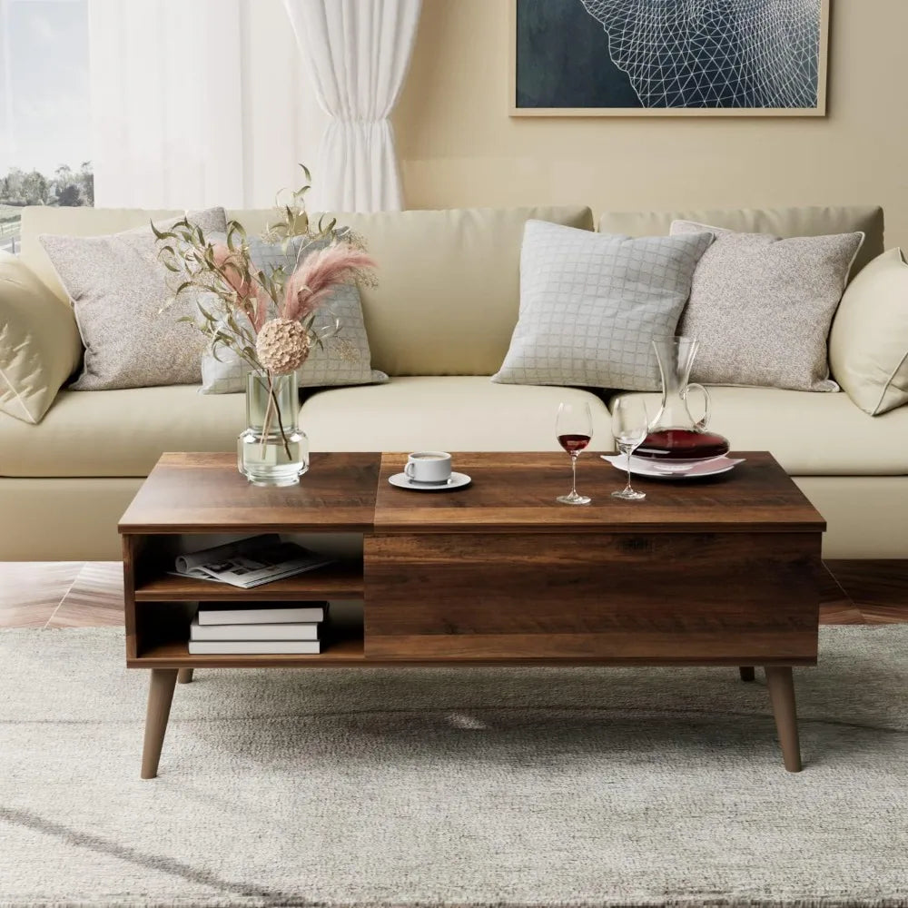 Lift Top Coffee Table with Hidden Compartment