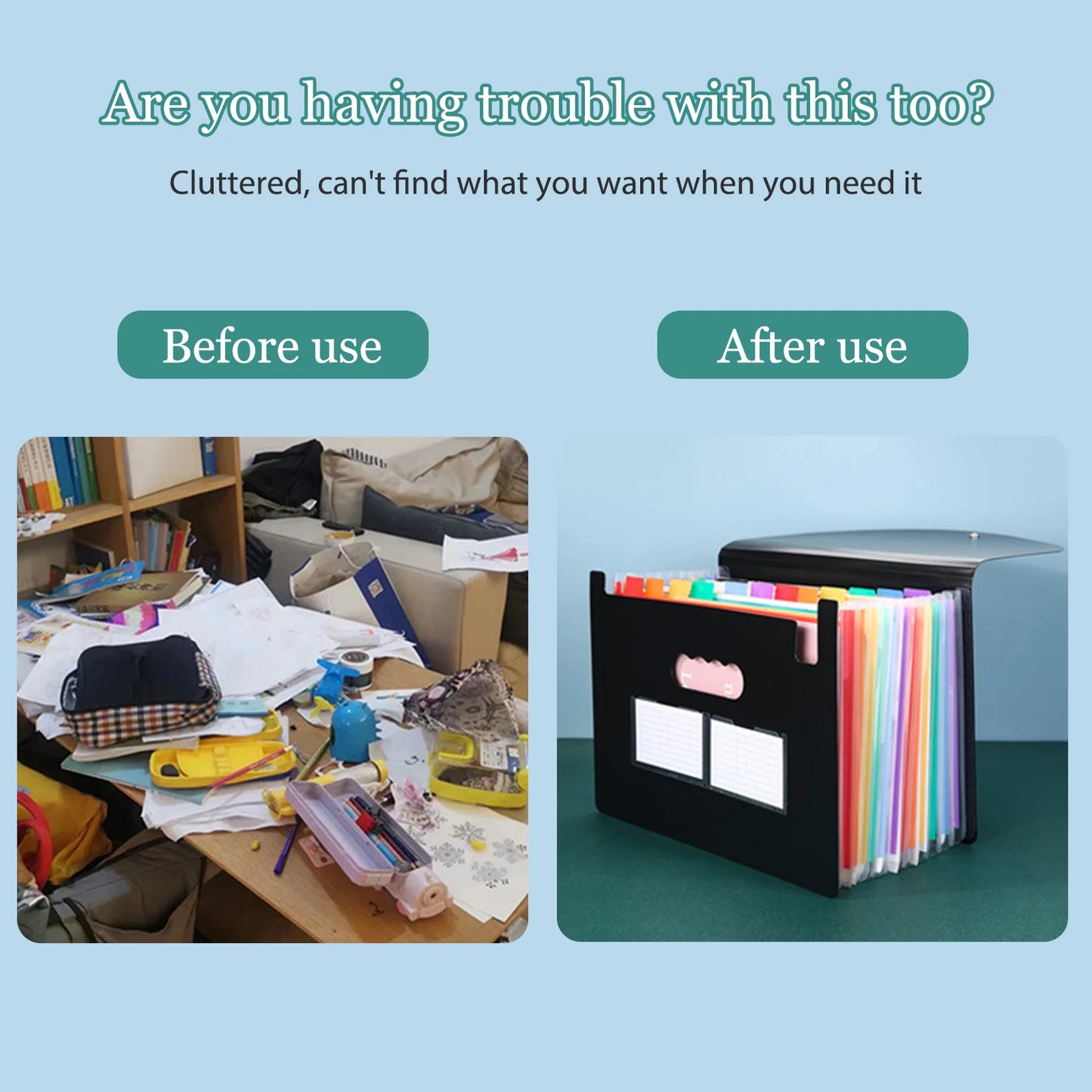 Portable Expandable File Organizer