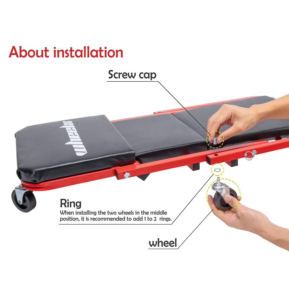 Rolling Mechanic Creeper Z Seat, Foldable Garage Chair